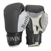 Перчатки бокс RONIN BATTLE F125 полиуретан на липучке черный