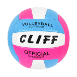 Мяч волейбольный CLIFF №5 18панелей PVC бело-розово-синий