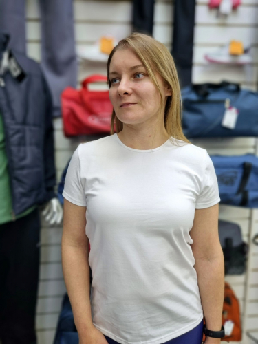 Футболка KORRI 23-301 88% хлопок 12% эластан белый