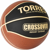 Мяч баскетбольный TORRES Crossover B32097 №7 нейлон черно-оранжевый