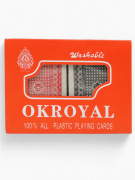 Карты игральные пластиковые 54шт Покер 5,5×8,5см 2колоды 10747164