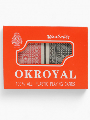 Карты игральные пластиковые 54шт Покер 5,5×8,5см 2колоды 10747164