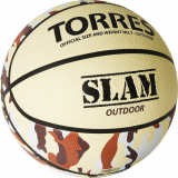 Мяч баскетбольный TORRES Slam B02067 №7 резина клееный хаки И