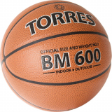 Мяч баскетбольный TORRES BM600 B32027 №7 синтетическая кожа нейлон темно-коричневый/черный И