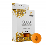 Мяч для настольного тенниса TORRES Club 2* TT21013 40+ оранжевый И