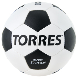 Мяч футбольный TORRES Main Stream F30185 №5 32 панели ПУ ручная сшивка бело/черный И